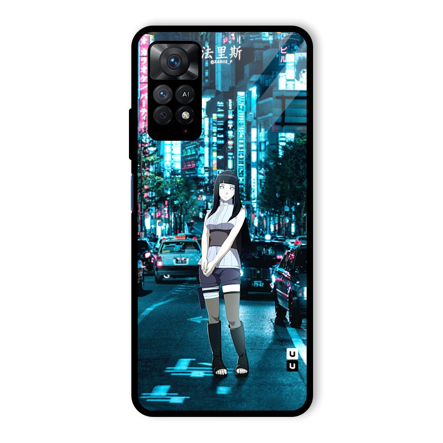 Hinata On Streets Glass Back Case for Redmi Note 11 Pro