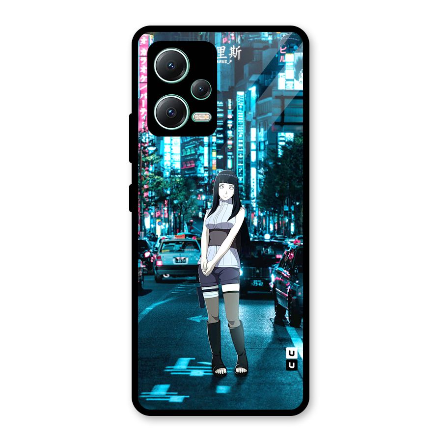 Hinata On Streets Glass Back Case for Redmi Note 12 5G