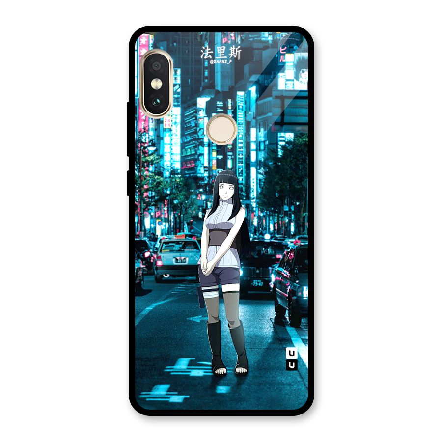 Hinata On Streets Glass Back Case for Redmi Note 5 Pro