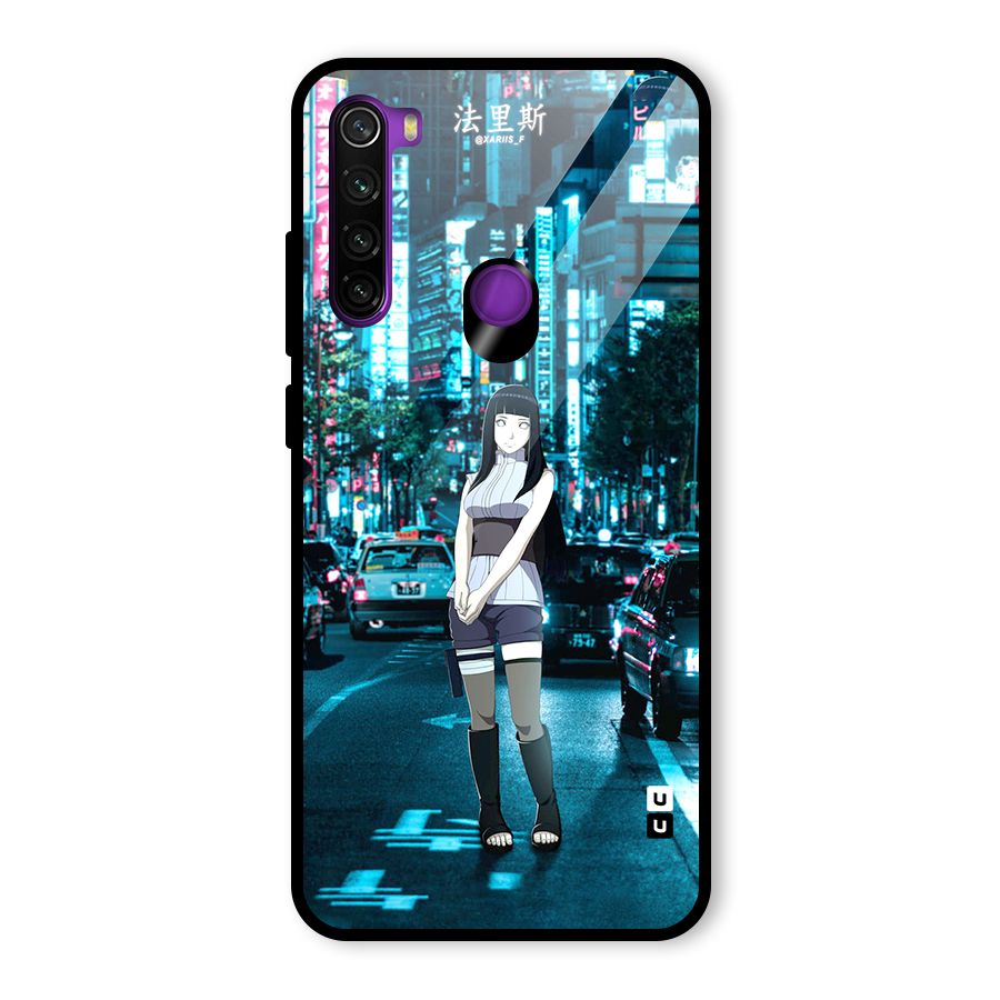 Hinata On Streets Glass Back Case for Redmi Note 8