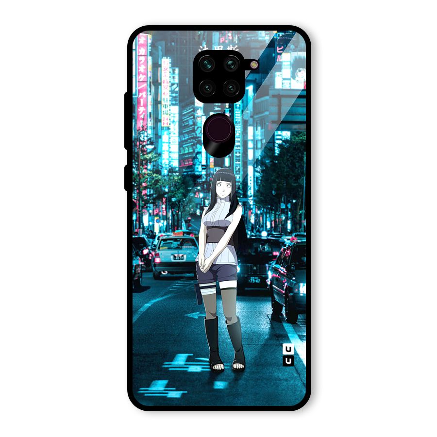 Hinata On Streets Glass Back Case for Redmi Note 9