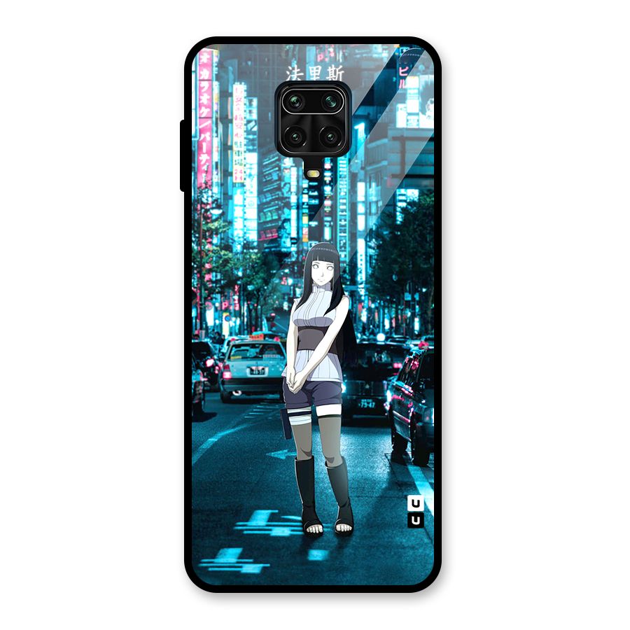 Hinata On Streets Glass Back Case for Redmi Note 9 Pro