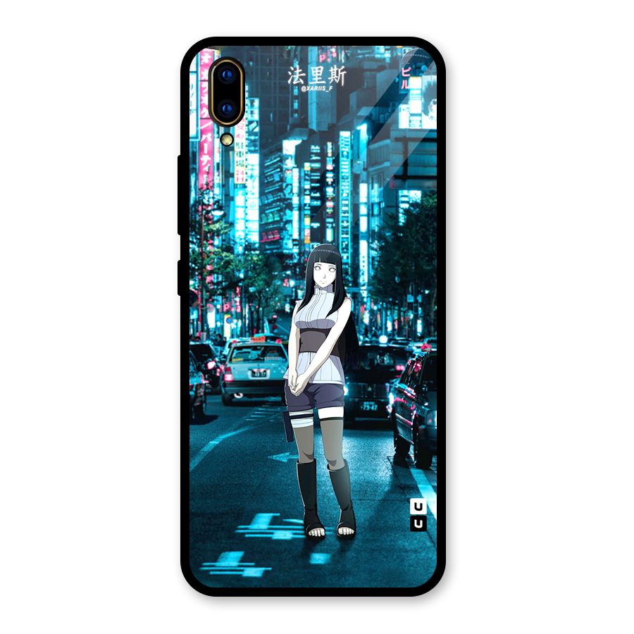 Hinata On Streets Glass Back Case for Vivo V11 Pro