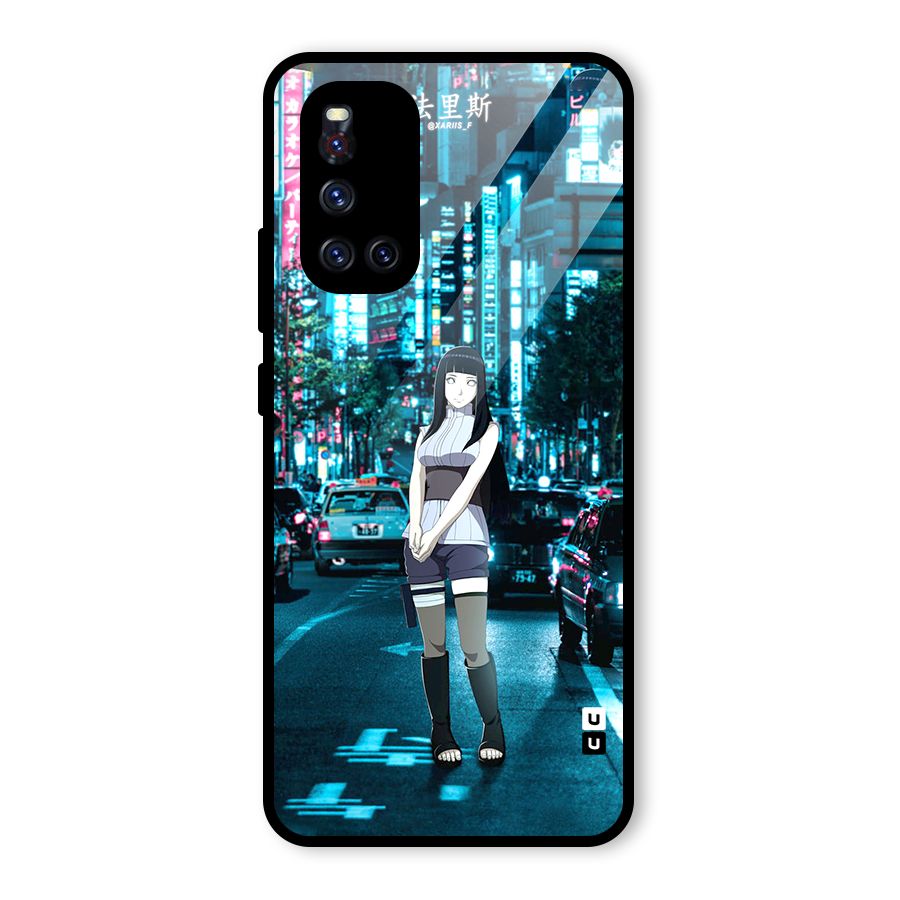 Hinata On Streets Glass Back Case for Vivo V19