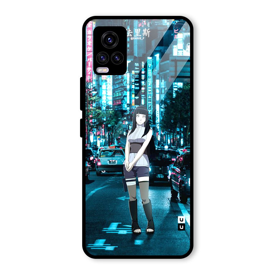 Hinata On Streets Glass Back Case for Vivo V20 2021