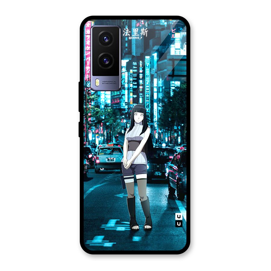 Hinata On Streets Glass Back Case for Vivo V21e 5G