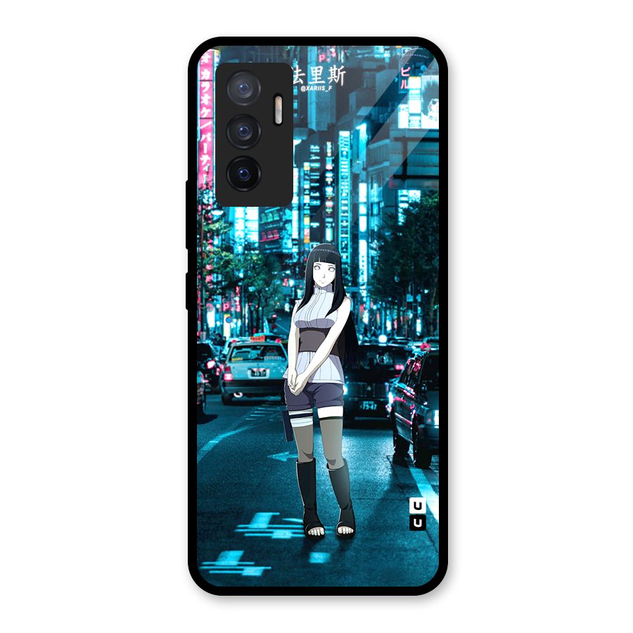 Hinata On Streets Glass Back Case for Vivo V23e