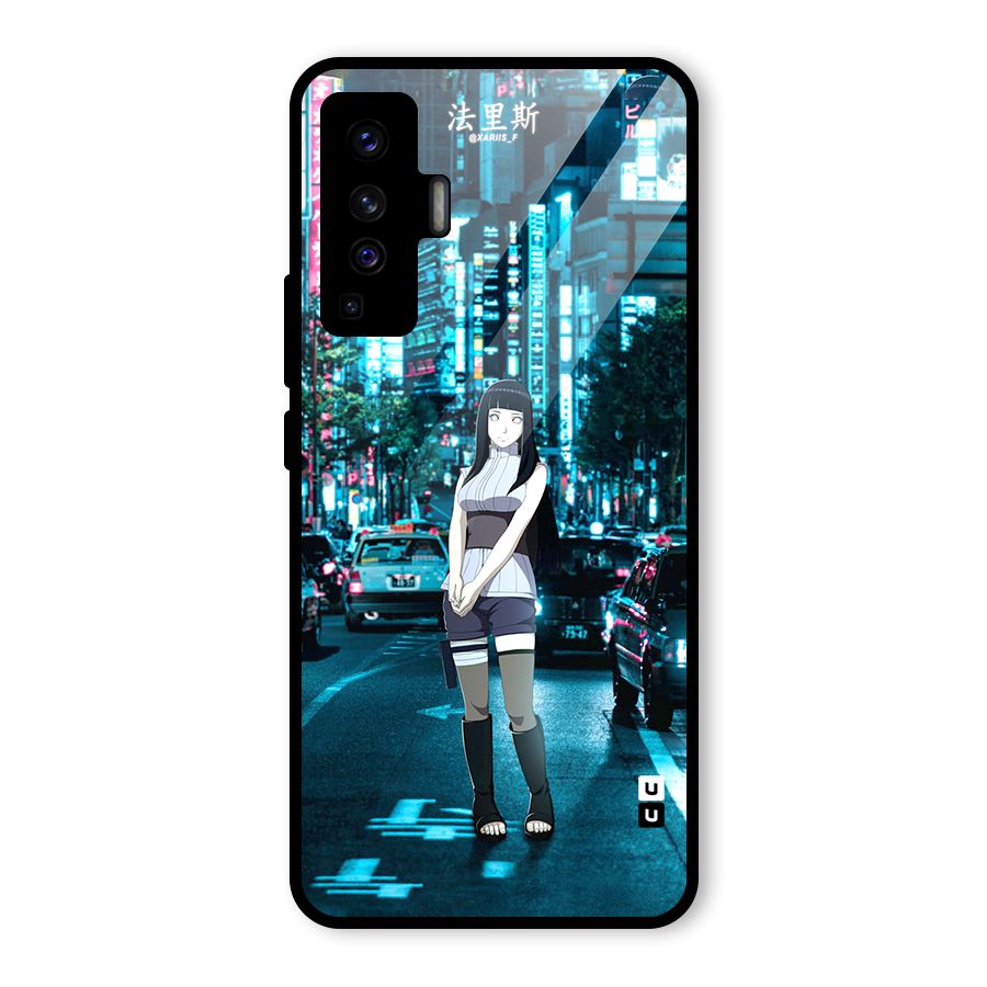 Hinata On Streets Glass Back Case for Vivo X50