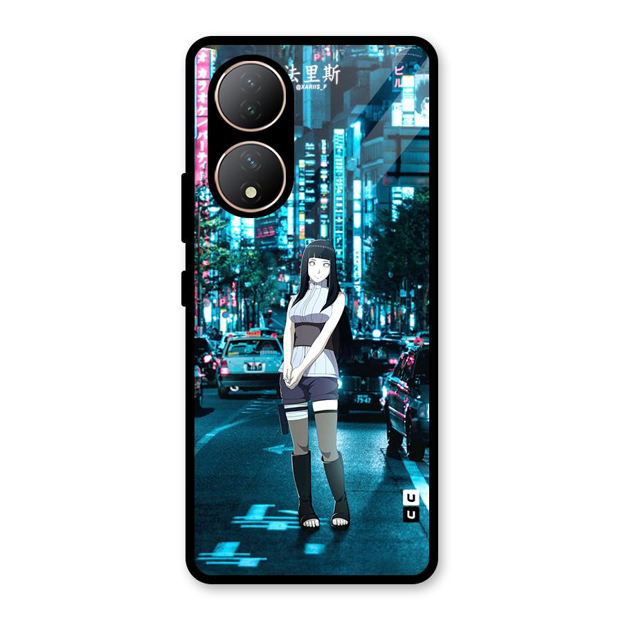 Hinata On Streets Glass Back Case for Vivo Y100