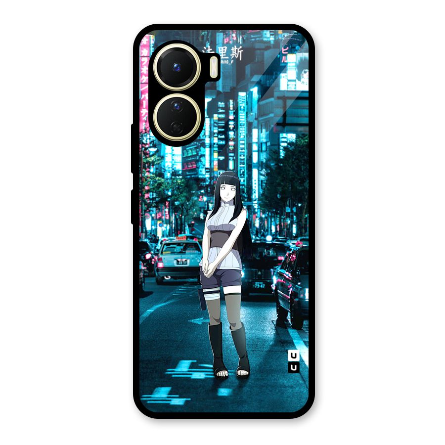 Hinata On Streets Glass Back Case for Vivo Y16