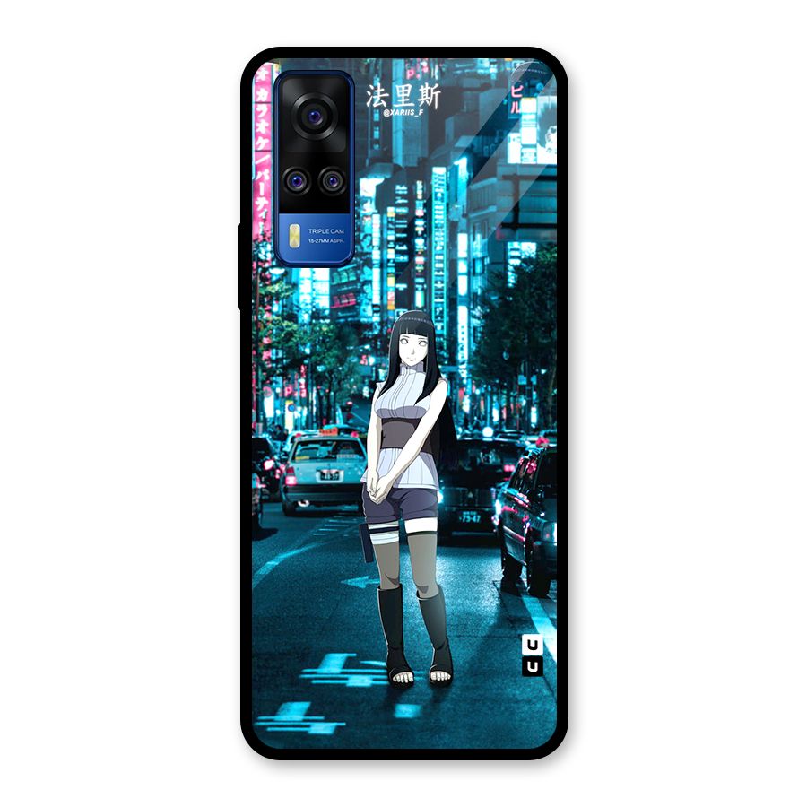 Hinata On Streets Glass Back Case for Vivo Y31