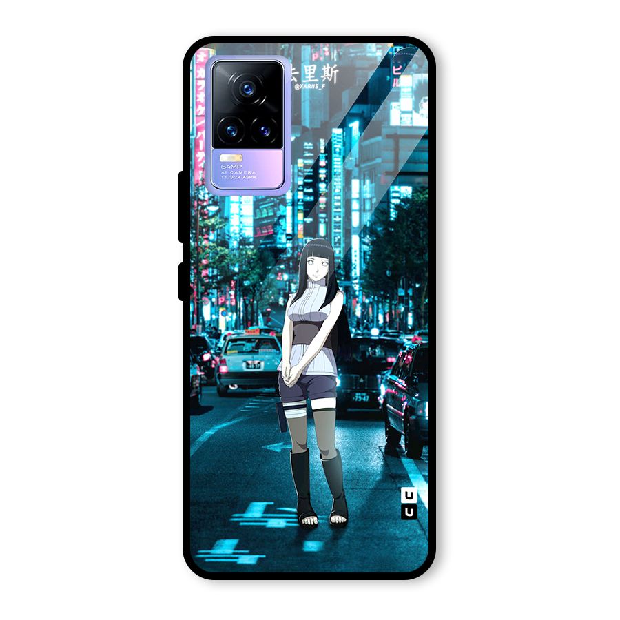 Hinata On Streets Glass Back Case for Vivo Y73