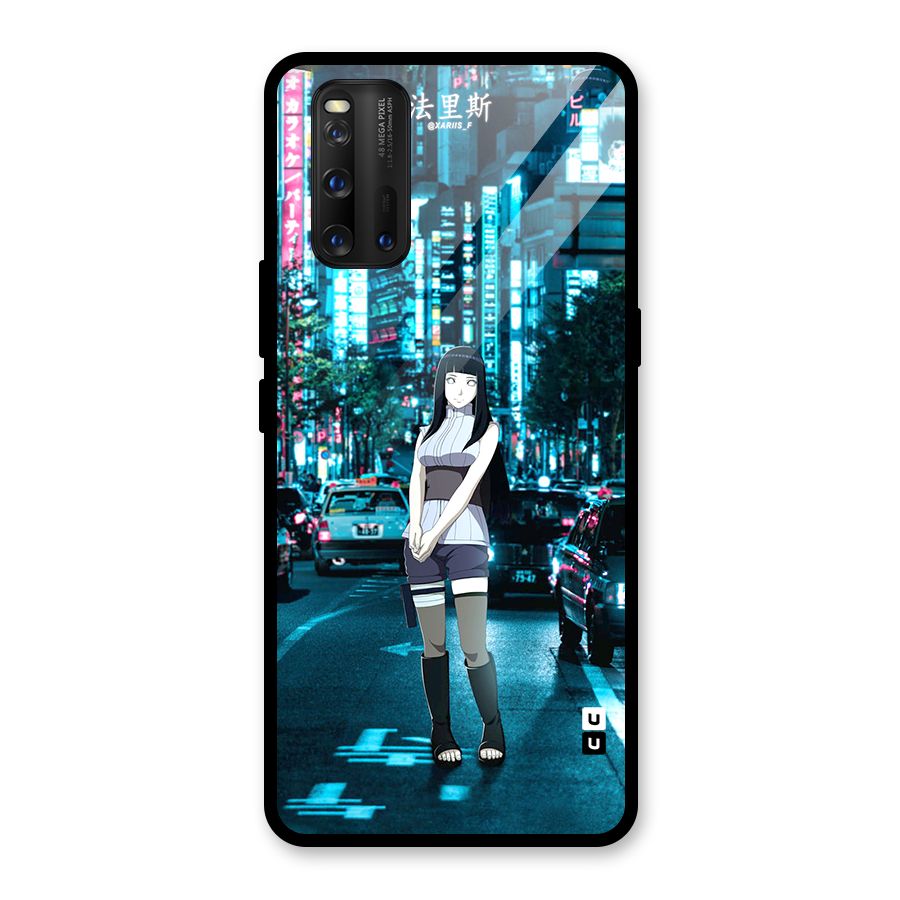Hinata On Streets Glass Back Case for Vivo iQOO 3