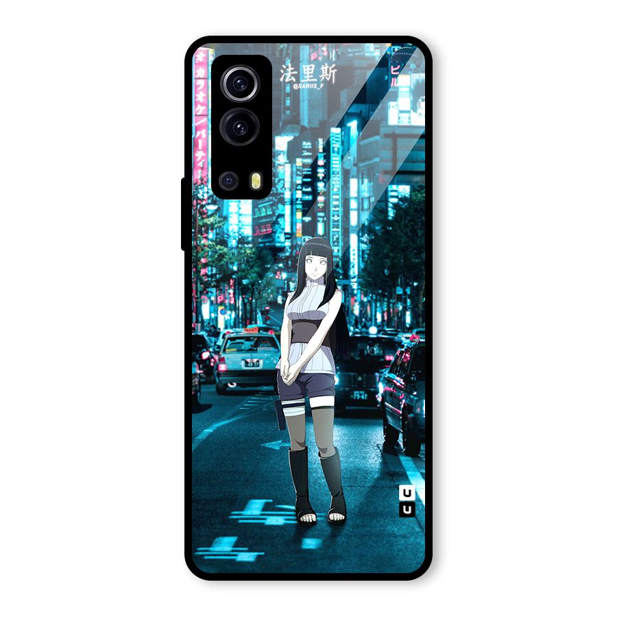 Hinata On Streets Glass Back Case for Vivo iQOO Z3