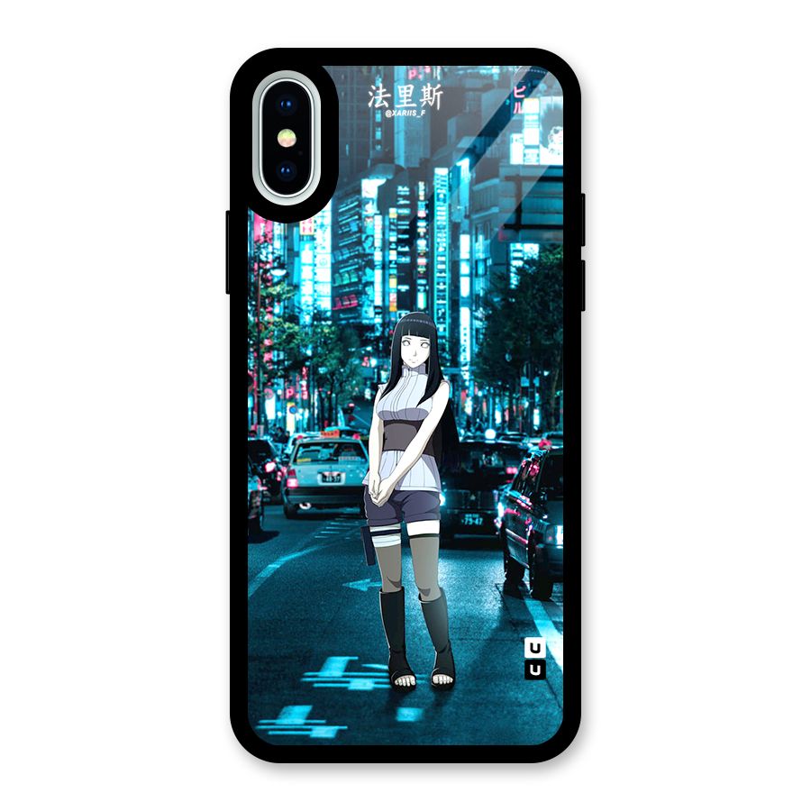 Hinata On Streets Glass Back Case for iPhone XS