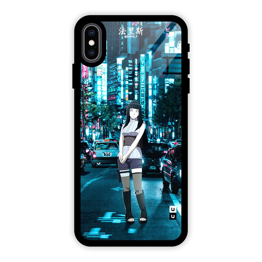 Hinata On Streets Glass Back Case for iPhone XS Max