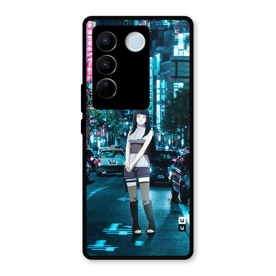Hinata On Streets Metal Back Case for Vivo V27