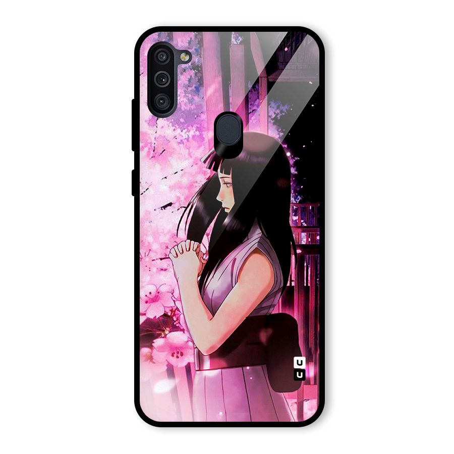 Hinata Preys Glass Back Case for Galaxy M11