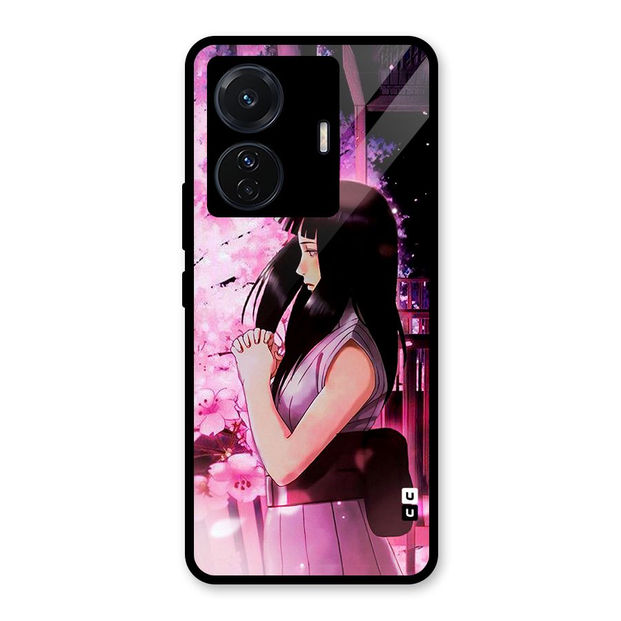 Hinata Preys Glass Back Case for Vivo T1 Pro