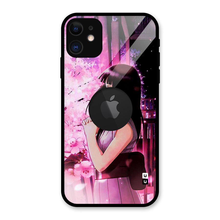 Hinata Preys Glass Back Case for iPhone 11 Logo Cut