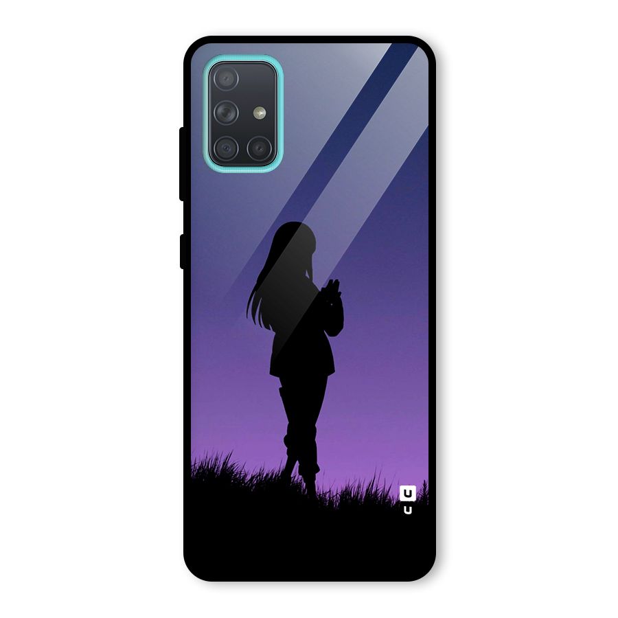 Hinata Shadow Glass Back Case for Galaxy A71