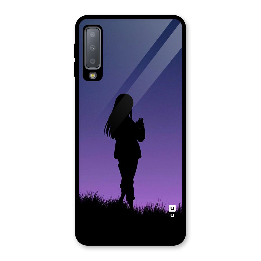 Hinata Shadow Glass Back Case for Galaxy A7 (2018)