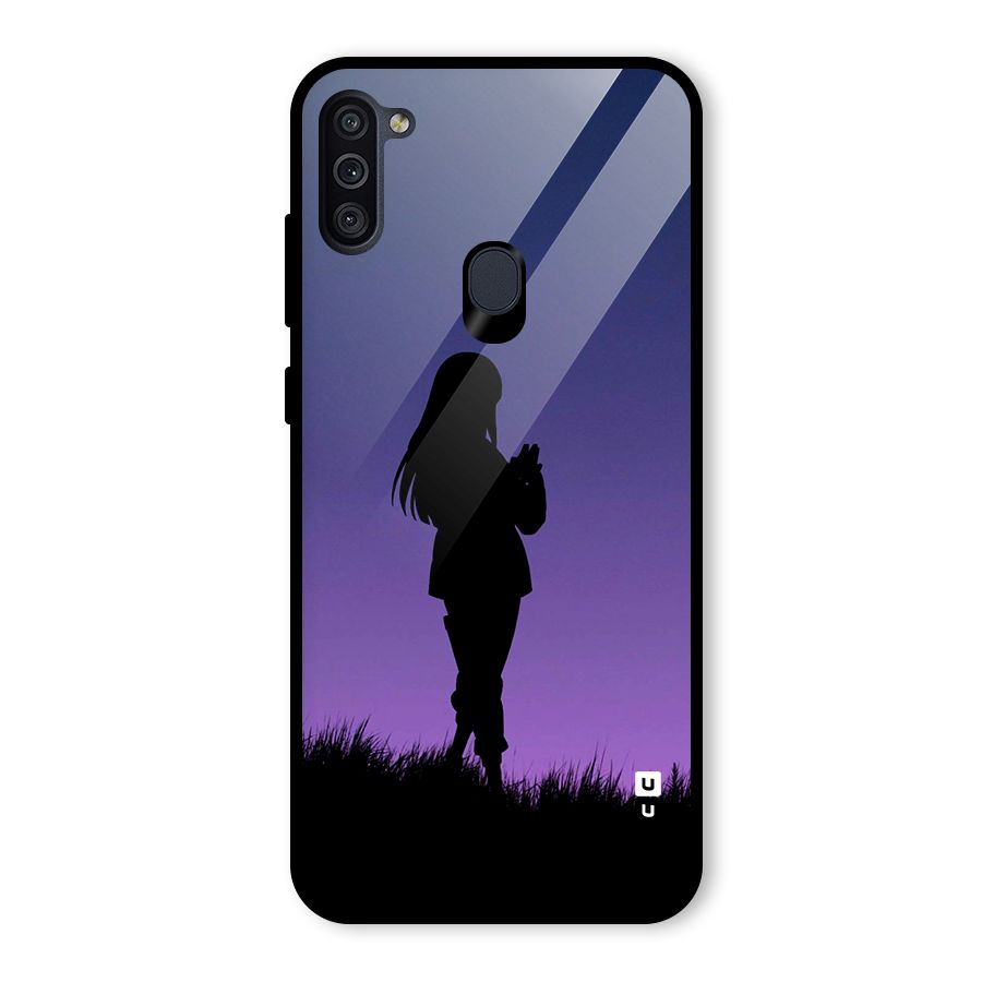 Hinata Shadow Glass Back Case for Galaxy M11