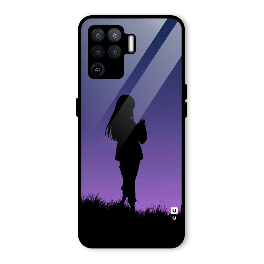 Hinata Shadow Glass Back Case for Oppo F19 Pro