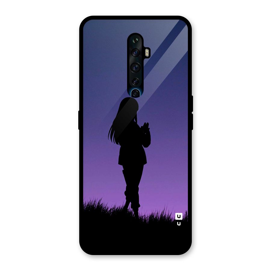 Hinata Shadow Glass Back Case for Oppo Reno2 F