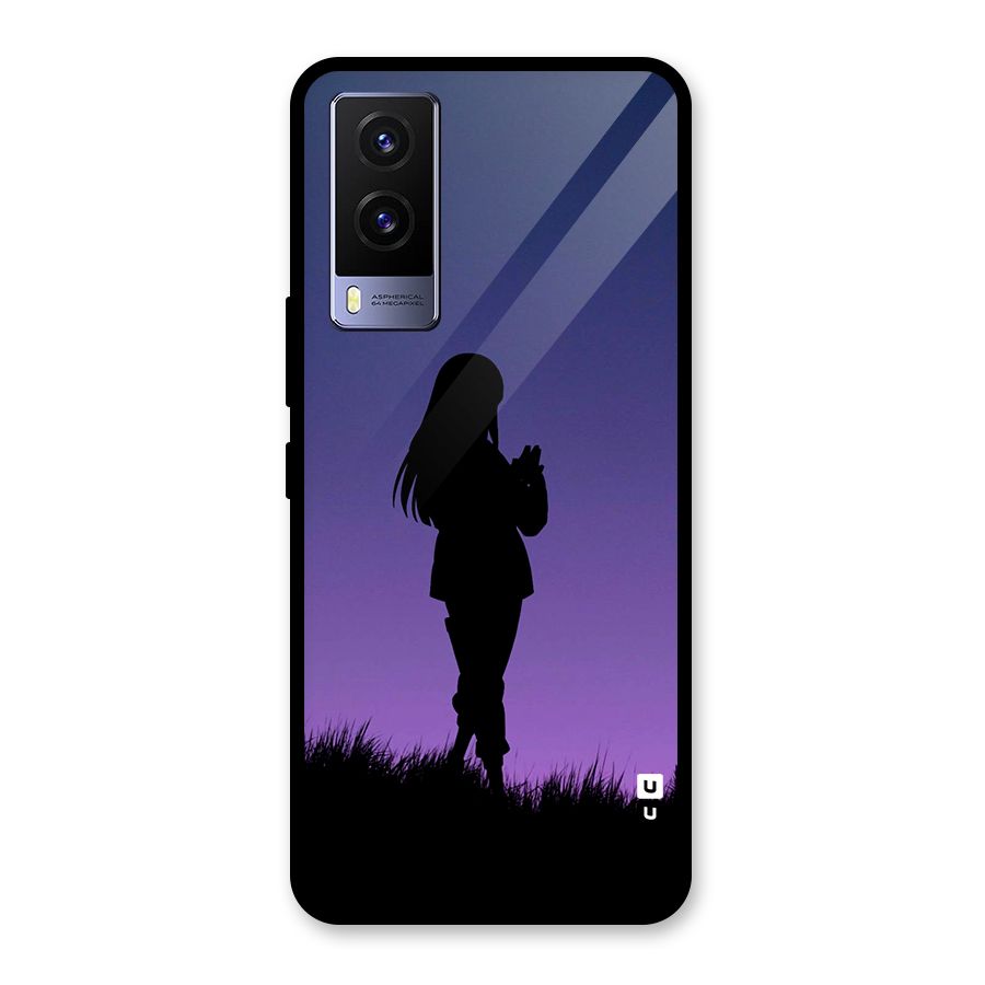 Hinata Shadow Glass Back Case for Vivo V21e 5G