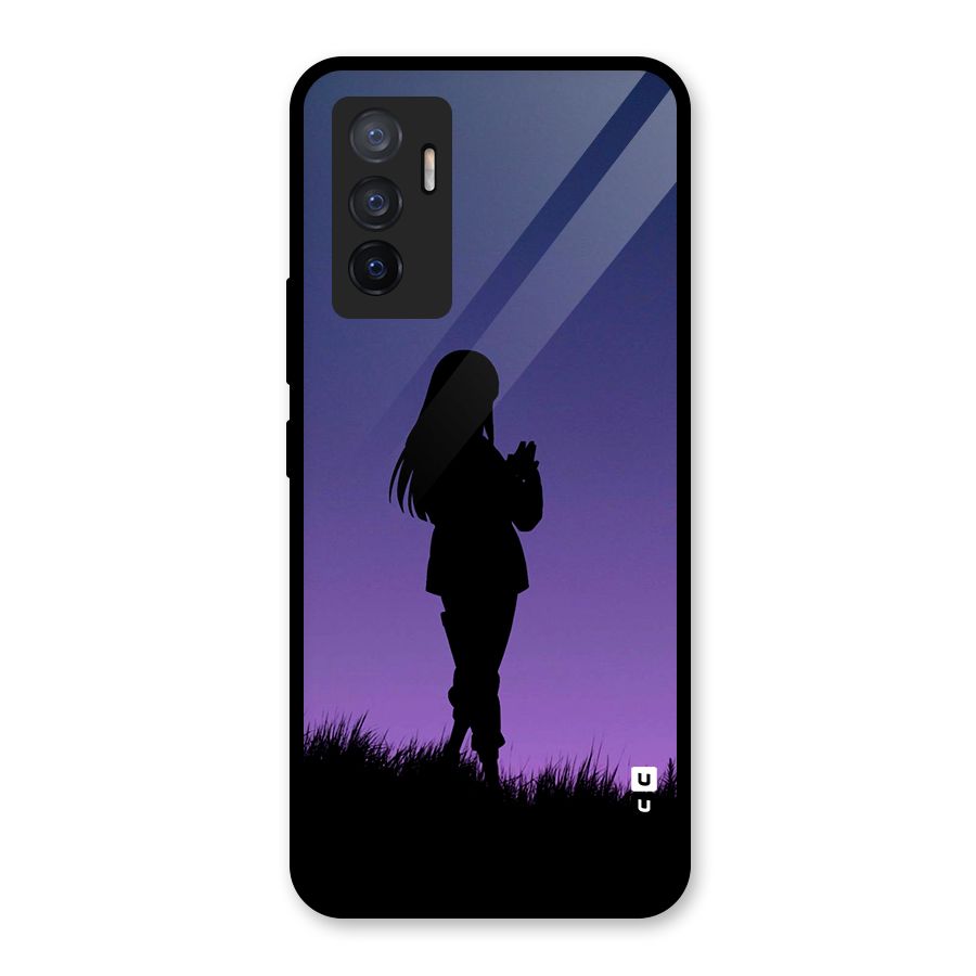 Hinata Shadow Glass Back Case for Vivo V23e