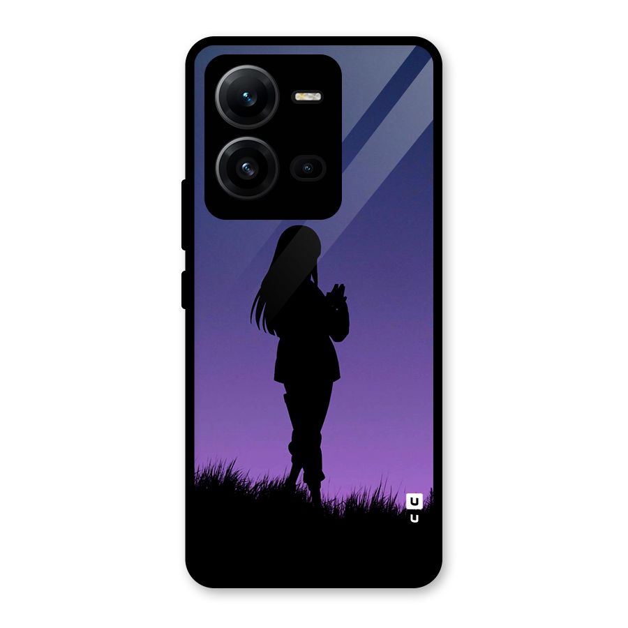Hinata Shadow Glass Back Case for Vivo V25