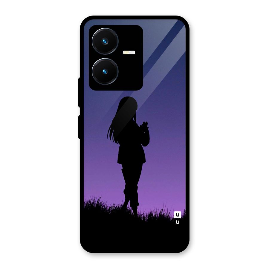 Hinata Shadow Glass Back Case for Vivo Y22s