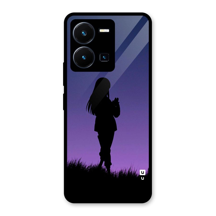 Hinata Shadow Glass Back Case for Vivo Y35