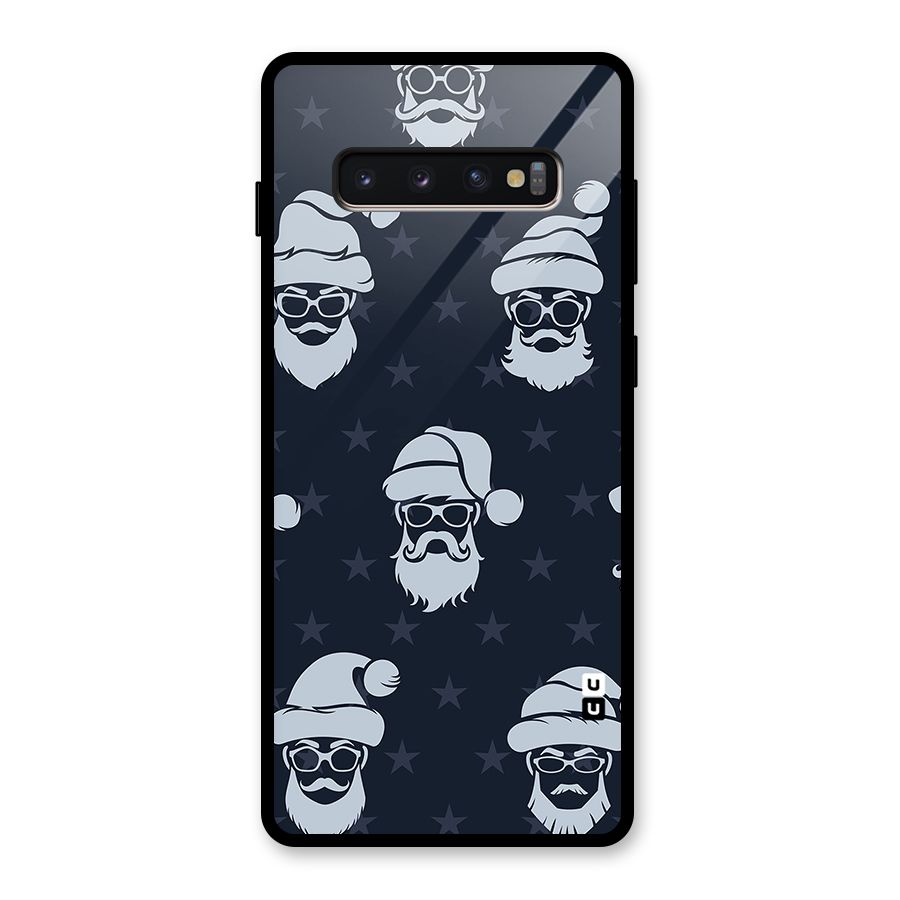 Hipster Santa Glass Back Case for Galaxy S10 Plus
