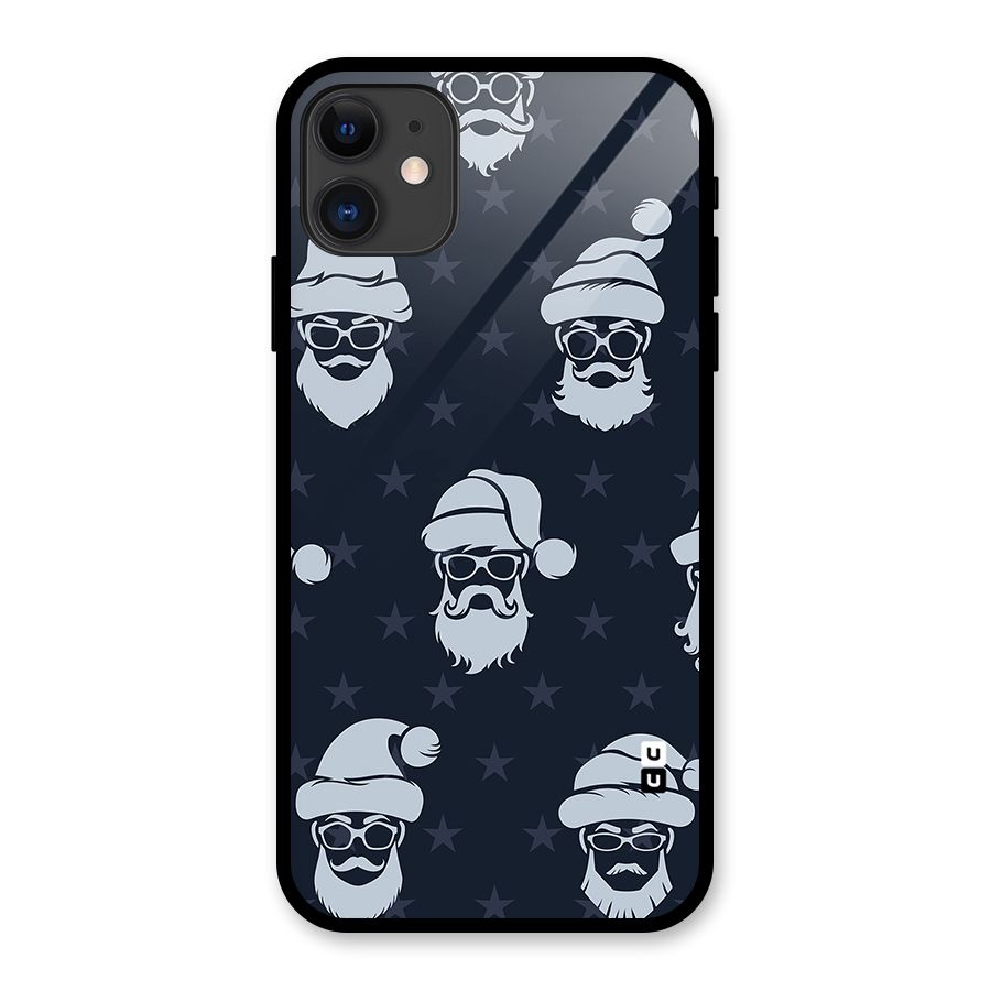 Hipster Santa Glass Back Case for iPhone 11