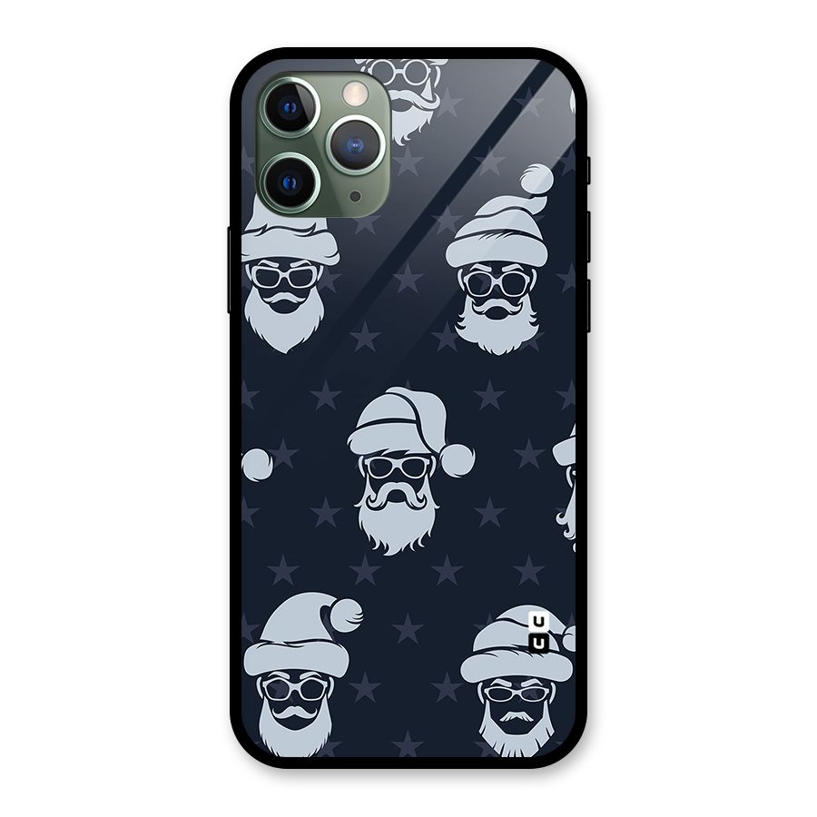Hipster Santa Glass Back Case for iPhone 11 Pro