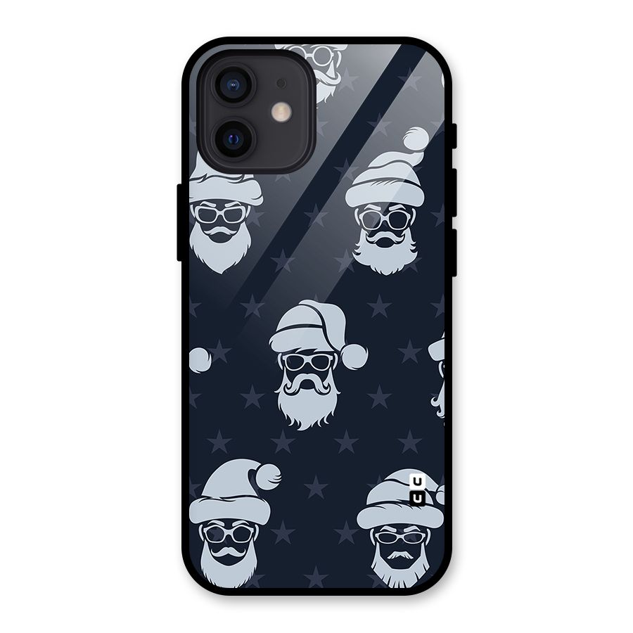 Hipster Santa Glass Back Case for iPhone 12