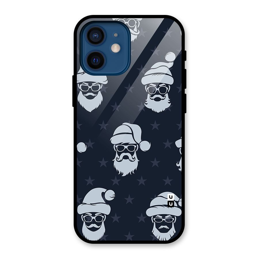 Hipster Santa Glass Back Case for iPhone 12 Mini