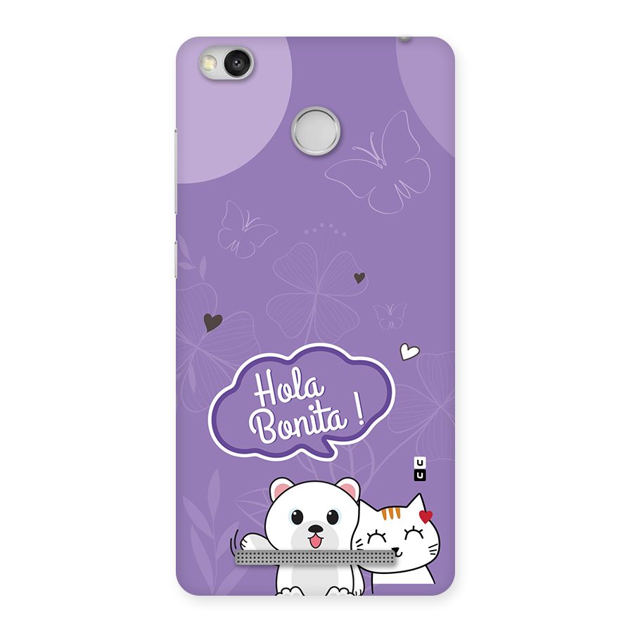 Hola Bonita Back Case for Redmi 3S Prime