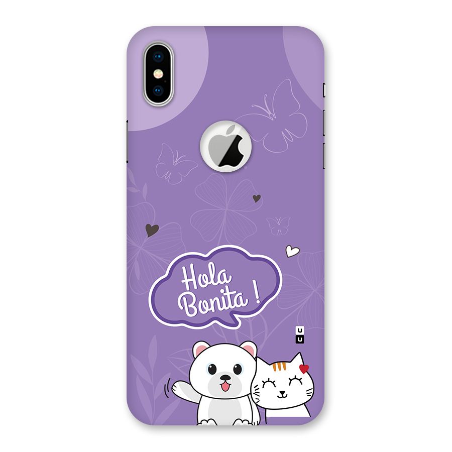 Hola Bonita Back Case for iPhone XS Logo Cut