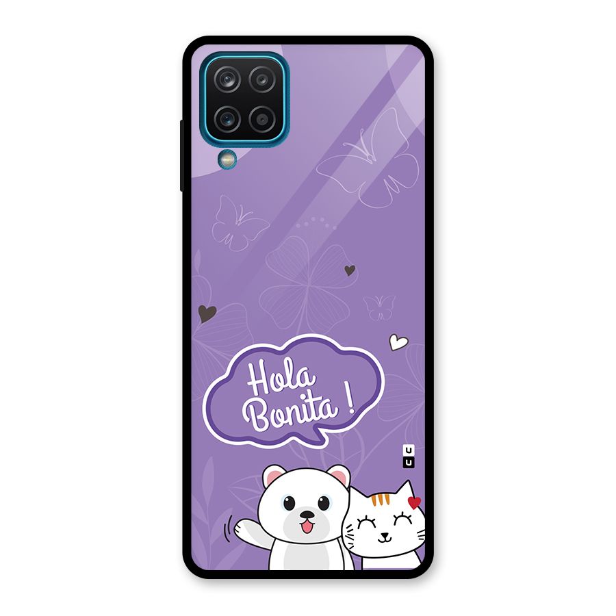 Hola Bonita Glass Back Case for Galaxy A12