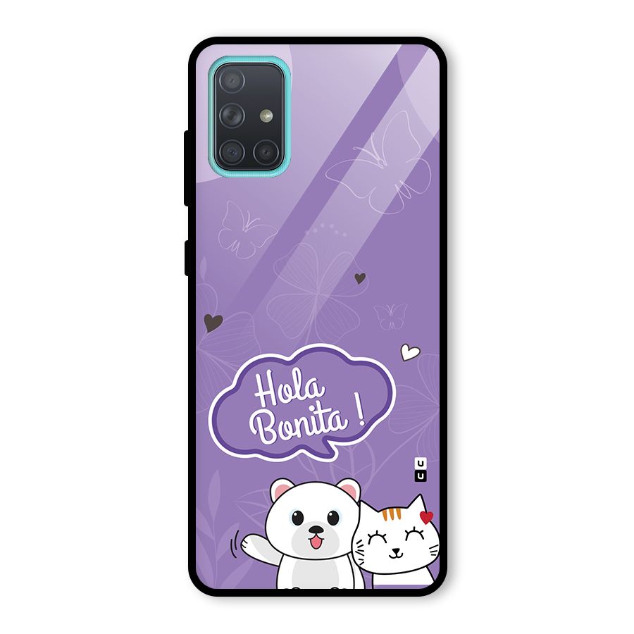 Hola Bonita Glass Back Case for Galaxy A71