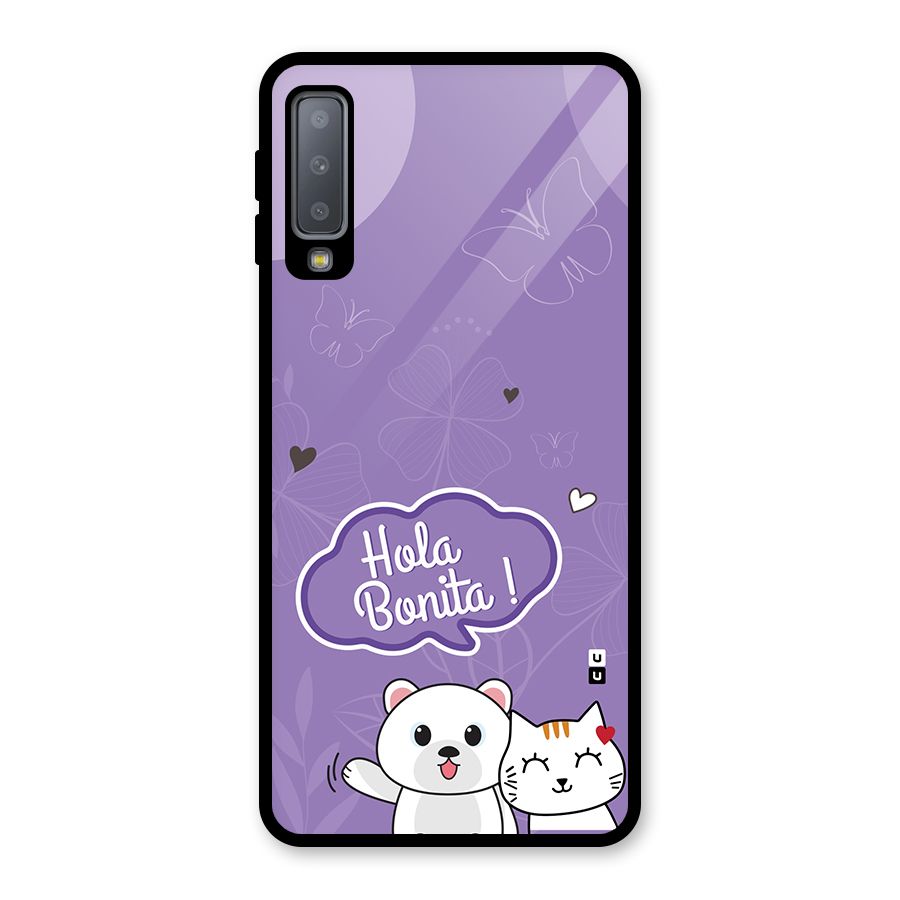 Hola Bonita Glass Back Case for Galaxy A7 (2018)