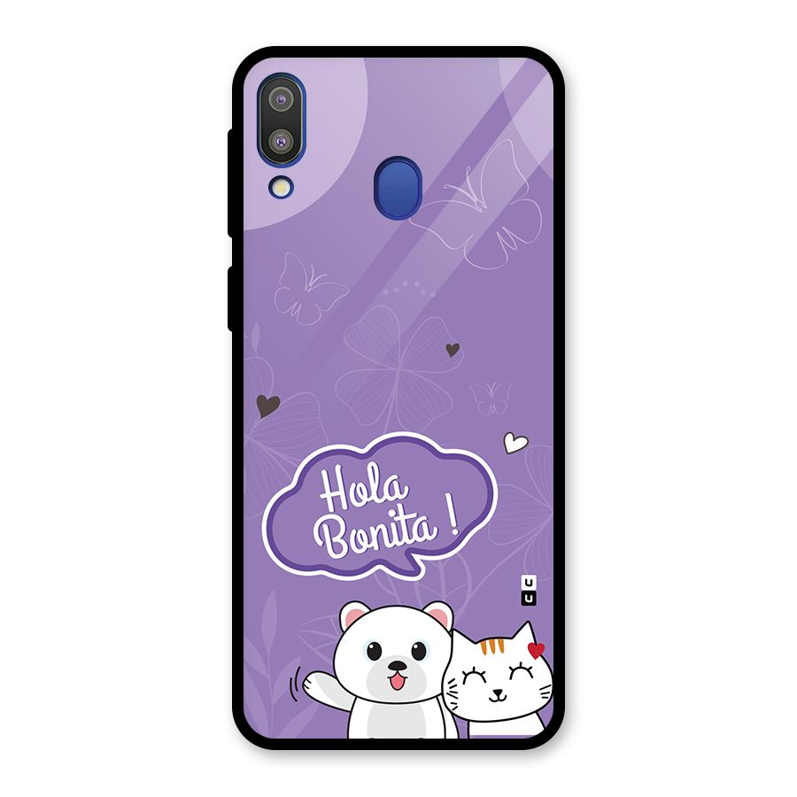 Hola Bonita Glass Back Case for Galaxy M20