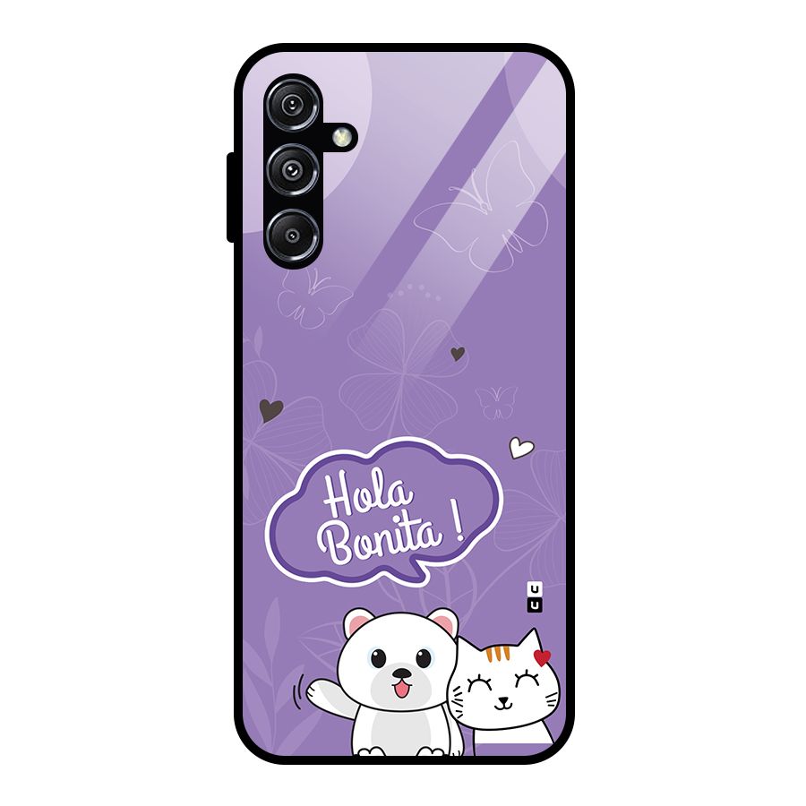 Hola Bonita Glass Back Case for Galaxy M34 5G