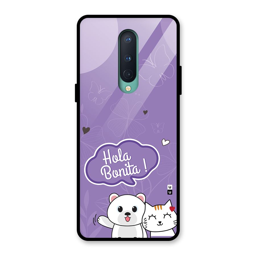 Hola Bonita Glass Back Case for OnePlus 8