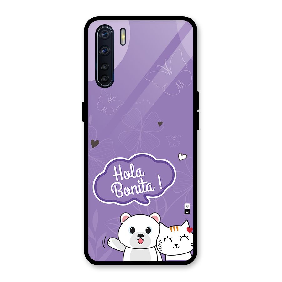 Hola Bonita Glass Back Case for Oppo F15