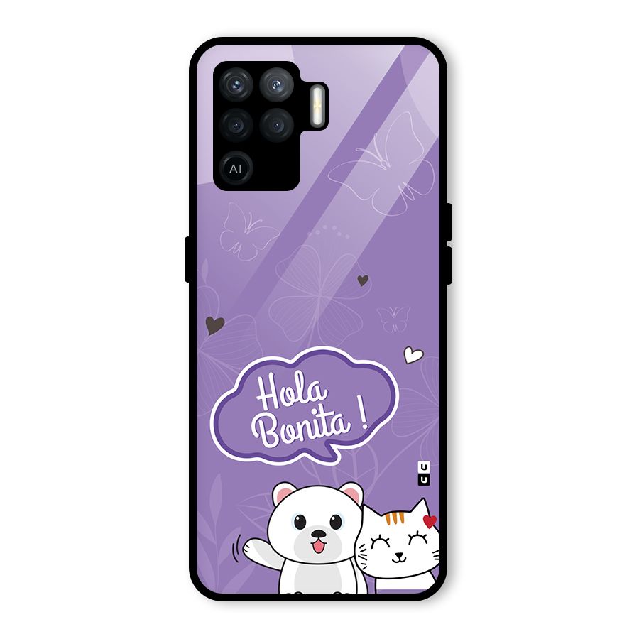 Hola Bonita Glass Back Case for Oppo F19 Pro