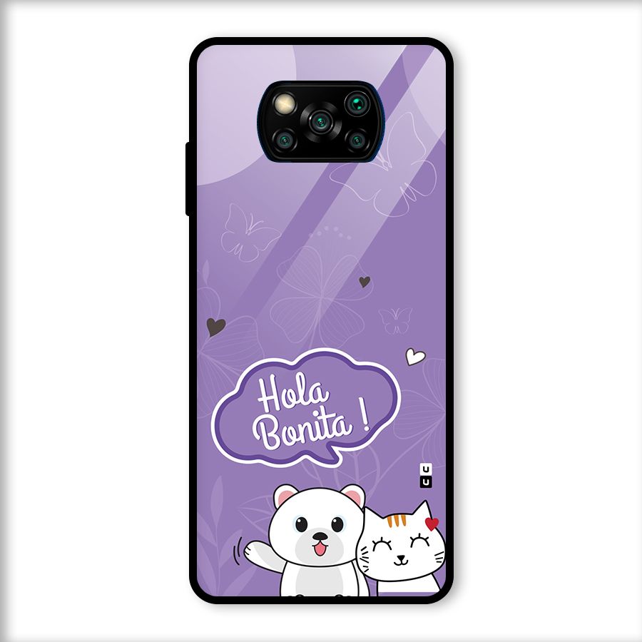 Hola Bonita Glass Back Case for Poco X3